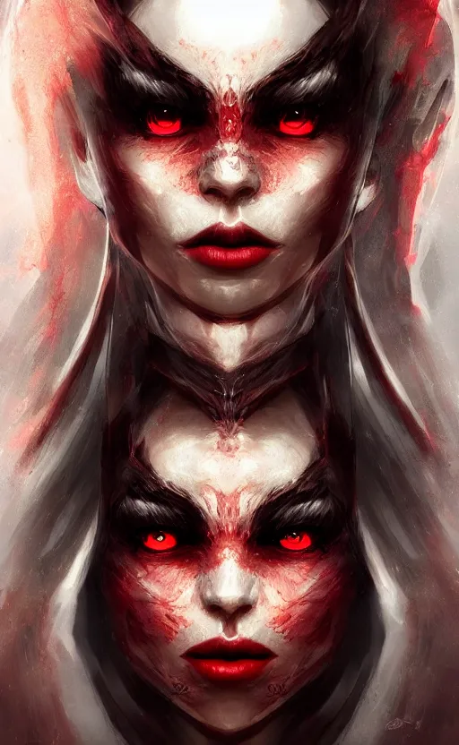 Image similar to face portrait of dragon kin woman, with pretty red ruby eyes, dynamic lighting, fantasy concept art, trending on art station, stunning visuals, creative, cinematic, ultra detailed