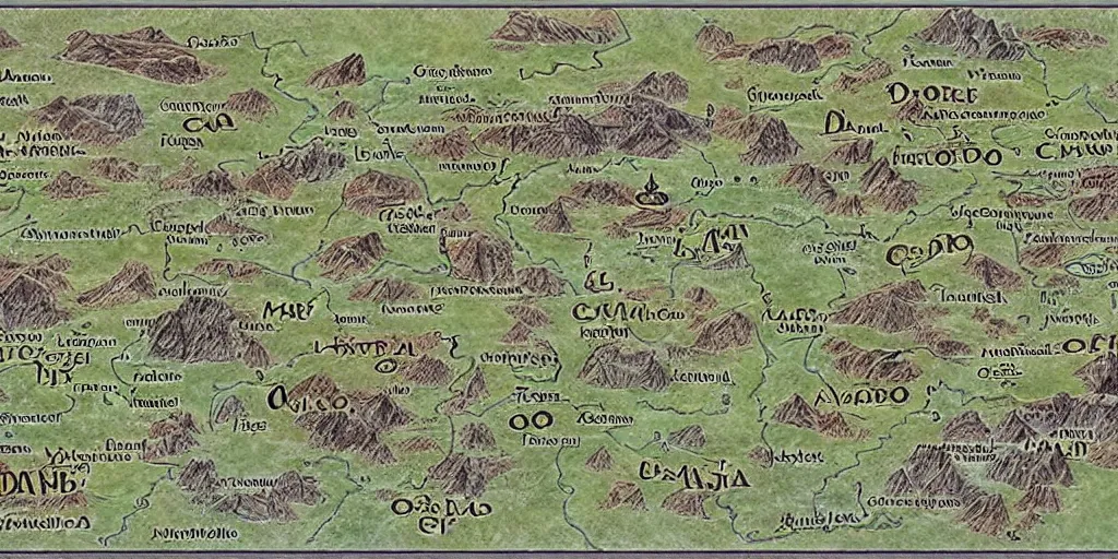 Prompt: DnD Map of Colorado.