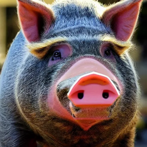 Prompt: scott morrison pig hybrid man boar creature australian politician