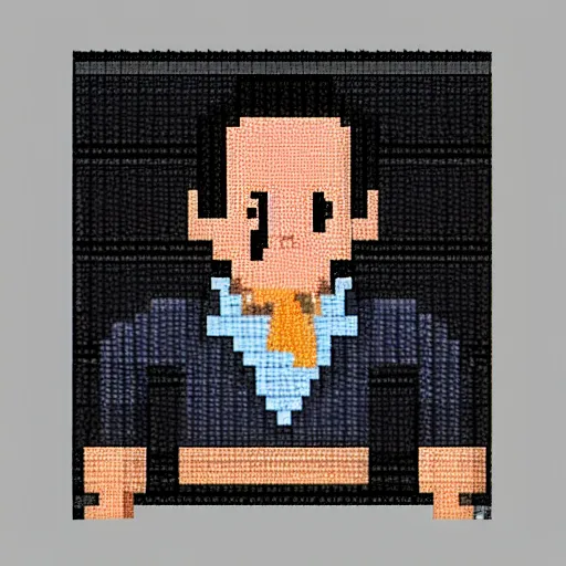 Image similar to seinfeld pixel art