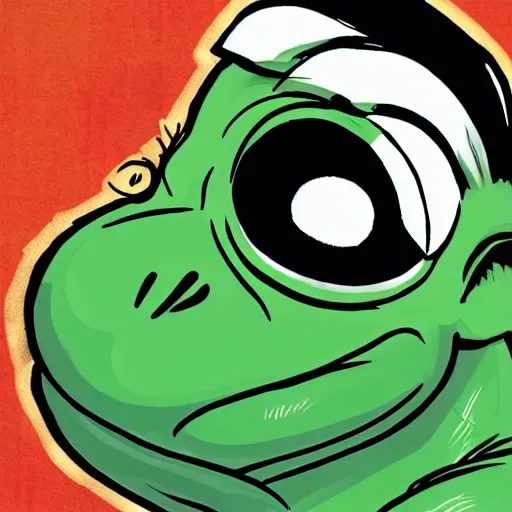 Image similar to ape love pepe