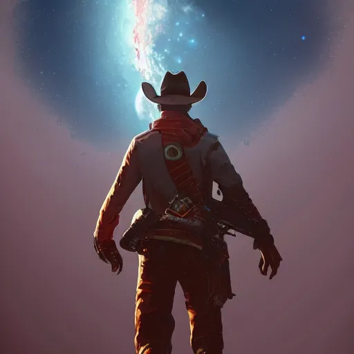 Cowboy From The Future, Digital Arts by Isra