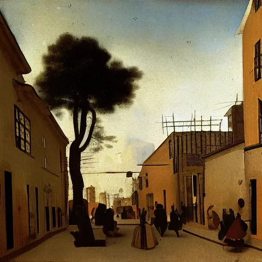 Image similar to sao paulo painted by johannes vermeer