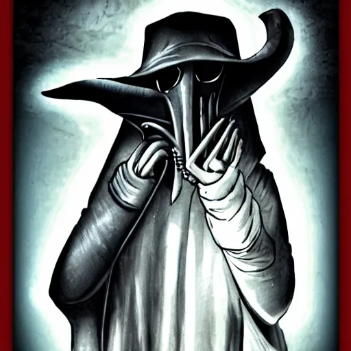 Prompt: the plague doctor on the dj decks