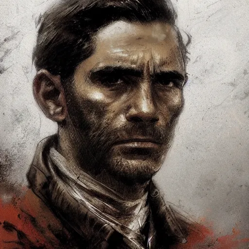 Image similar to portrait of spanish revolutionary leader jose diaz ramos, colourised, face portrait, epic, tragic, military art, fantasy, dieselpunk, hd shot, digital portrait, beautiful, artstation, comic style, by artgerm, guy denning, jakub rozalski, magali villeneuve and charlie bowater