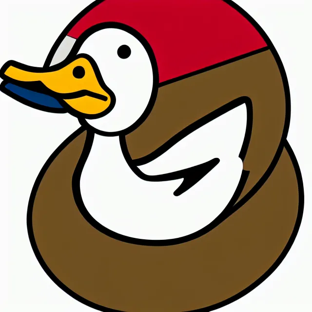 Image similar to svg sticker art of a duck