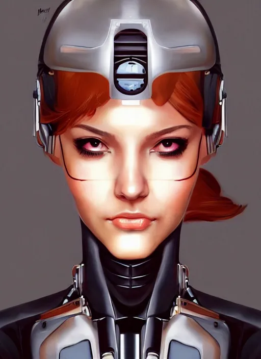 Prompt: portrait of a cyborg woman who turns her head to the ((((((right))))) left+250 (((((up))))) (((((down))))) by Artgerm,eyes closed , biomechanical, hyper detailled, trending on artstation