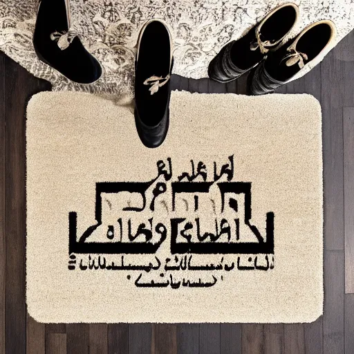 Image similar to an osama binladin doormat