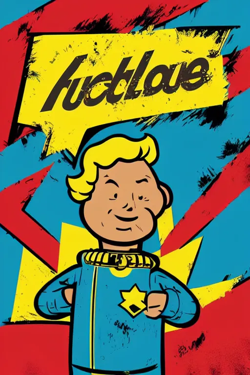 Image similar to fallout 7 6 retro futurist illustration art by butcher billy, sticker, colorful, illustration, highly detailed, simple, smooth and clean vector curves, no jagged lines, vector art, smooth andy warhol style