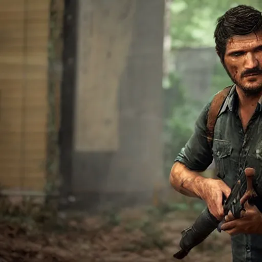 Pedro Pascal as Joel,still from The Last Of Us TV show, Stable Diffusion