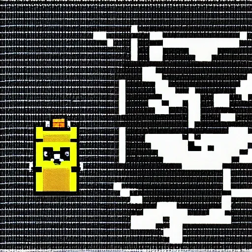 Image similar to cat in pixel art gameboy