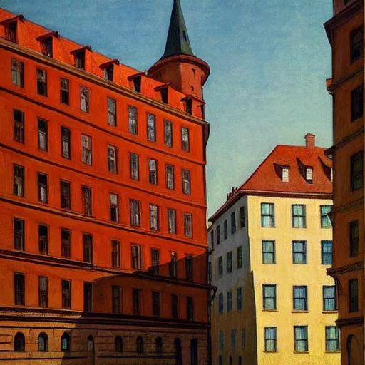 Image similar to nuremberg plärrer by edward hopper