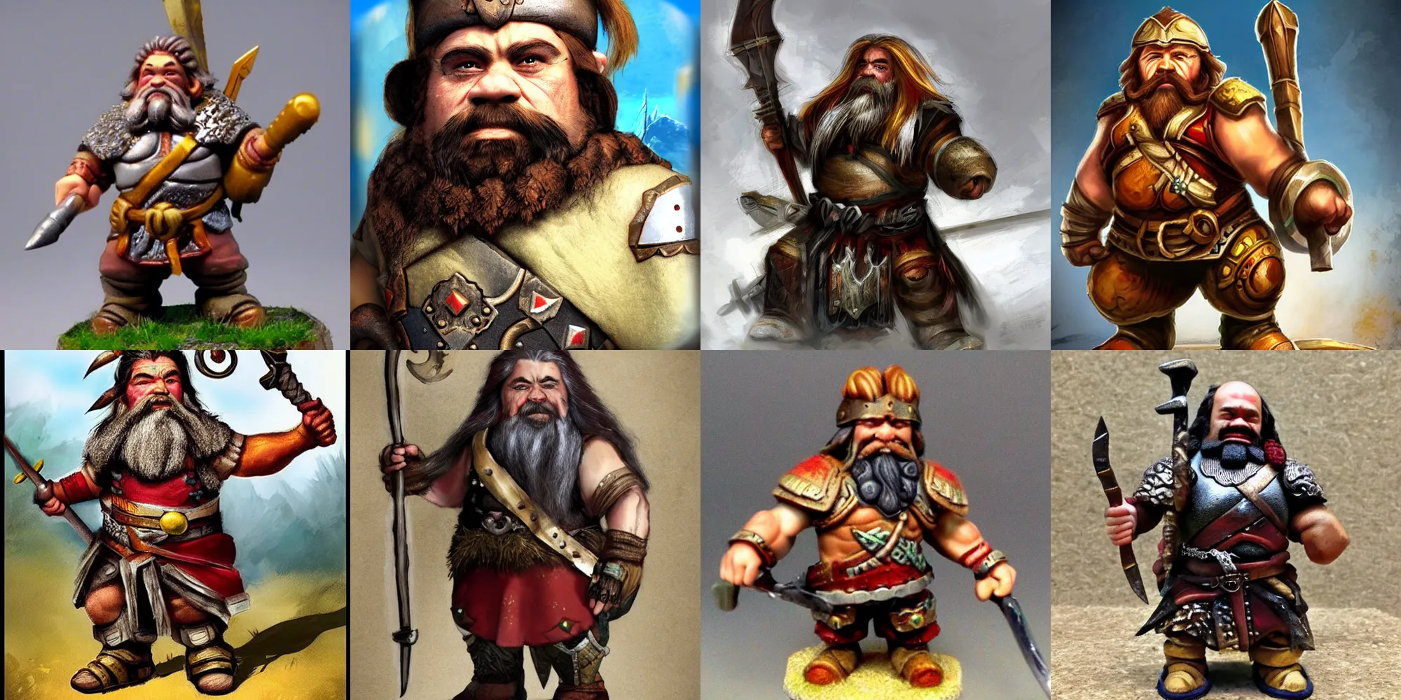 Prompt: pretty dwarf warrior