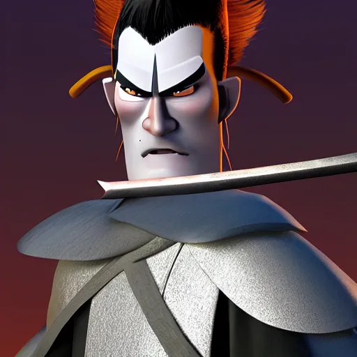 Prompt: samurai jack, highly detailed vfx portrait, unreal engine