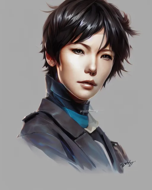 Image similar to hideo kojima, portrait shinkai makoto studio ghibli studio key hideaki anno sakimichan stanley artgerm lau rossdraws james jean marc simonetti elegant highly detailed digital painting artstation pixiv