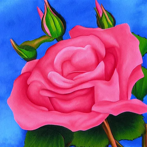 Prompt: rose painting by victo nagi