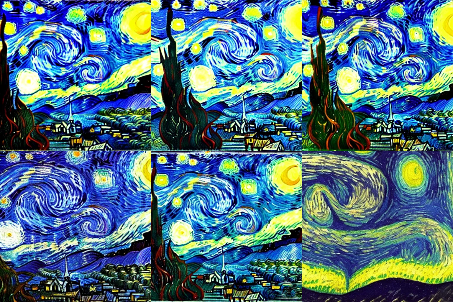 Prompt: the Milky Way galaxy by Vincent Van Gogh