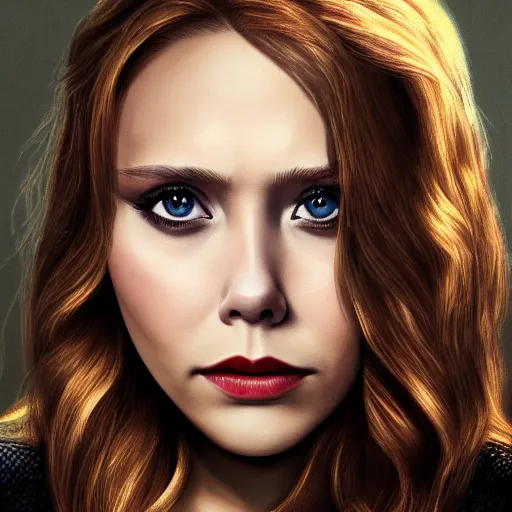 Prompt: Photorealistic art of Elizabeth Olsen as Black Widow, high definition, cinematic, realistic