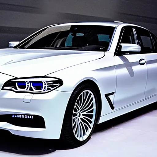 Image similar to futuristic BMW 535i from the year 2053