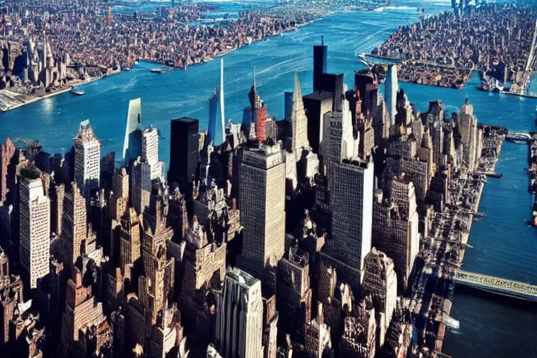 Image similar to New York City in the year 2100, photo, National Geographic, 8k