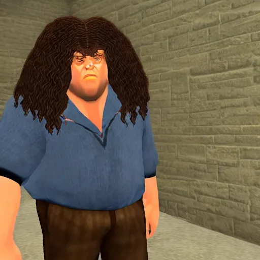 Prompt: harry potter ps 2 hagrid in grand theft auto