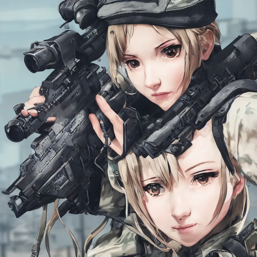 Image similar to portrait photo, highly detailed, high resolution, cosplay photo, stunning, girls frontline style, bokeh soft, 100mm, trending on instagram, by professional photographer, realistic human anatomy, real human faces, realistic military carrier, soldier clothing, modern warfare, in gta5, shot with a canon, low saturation