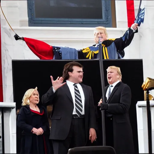 Image similar to Jack Black presidential inauguration