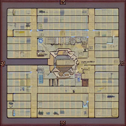 Image similar to checkered map for tabletop rpg