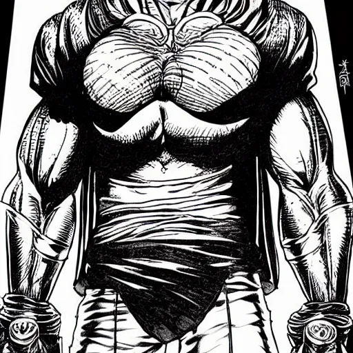 Image similar to billy butcher, carl urban manga art, black and white, by akira toriyama, kentaro miura, detailed, inked, beautiful, hyper realistic