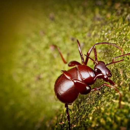 Image similar to an award winning portrait photo of an ant