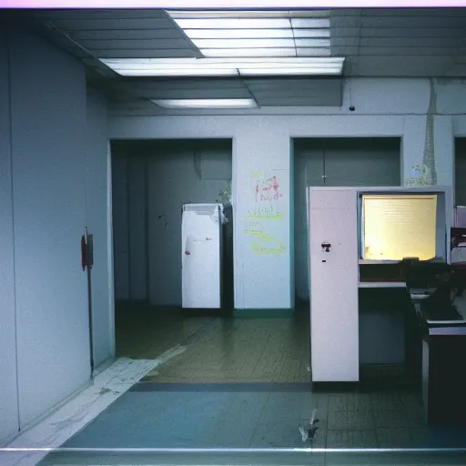 Image similar to a portra 800 photograph from serial experiments lain