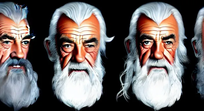 Image similar to sean connery playing gandalf in lord of the rings ( 2 0 0 1 ), award winning character art, by various concept artists, hyperrealistic face, photorealistic render