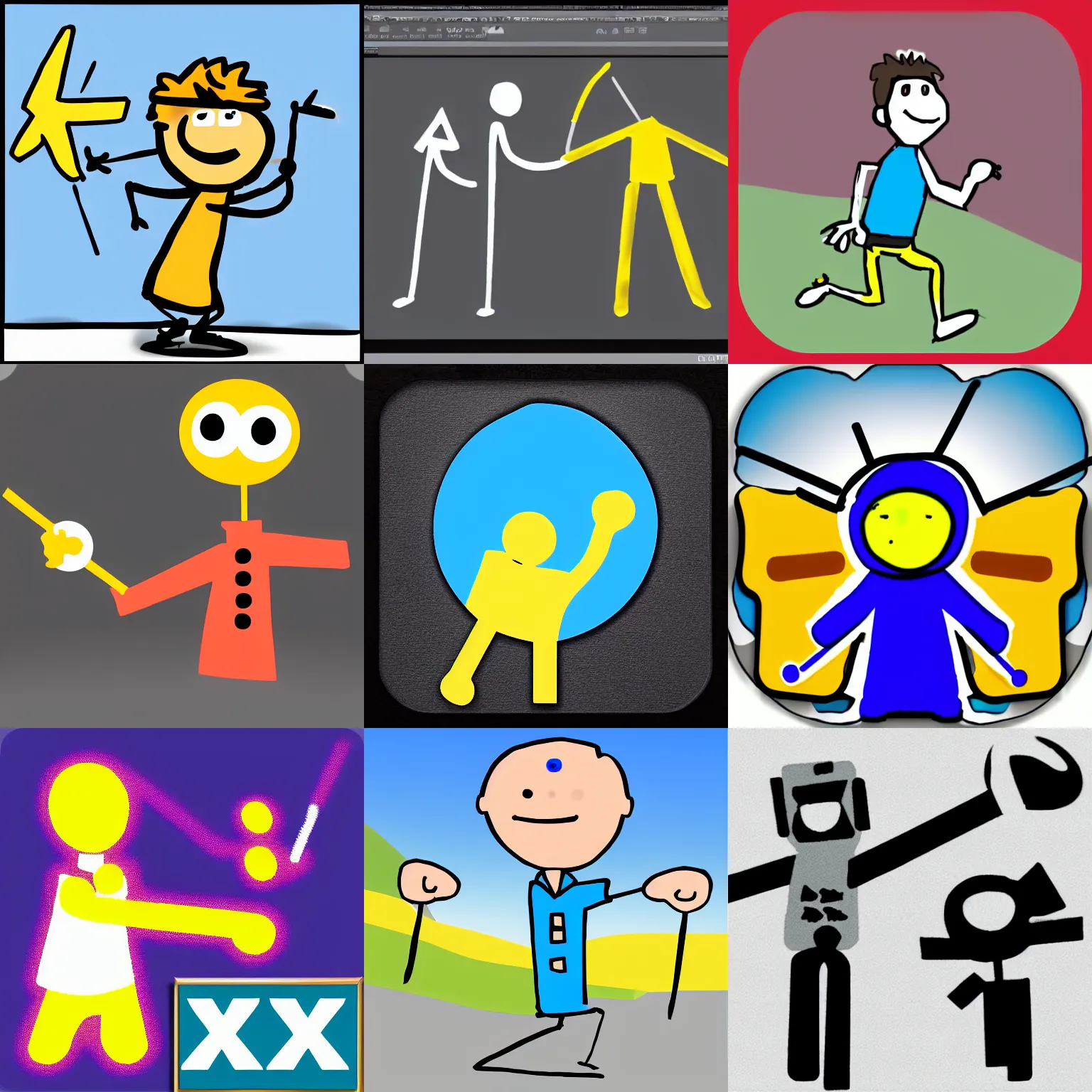 Prompt: pivot stickfigure animator 6