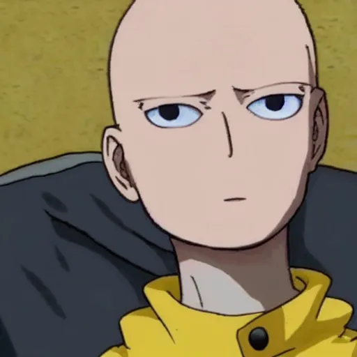 Image similar to portrait of bored saitama, meme