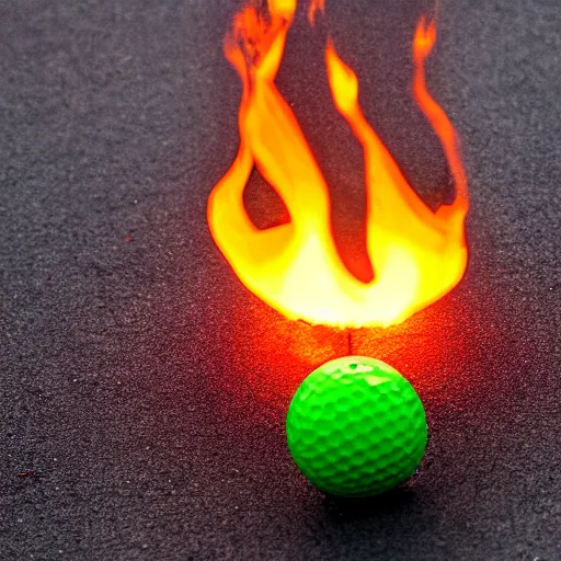 Image similar to golf ball on fire