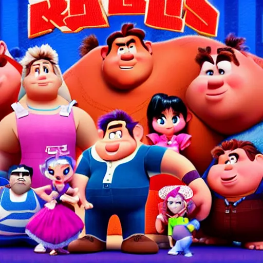 Image similar to Hyperrealistic Live Action Wreck-It Ralph Movie