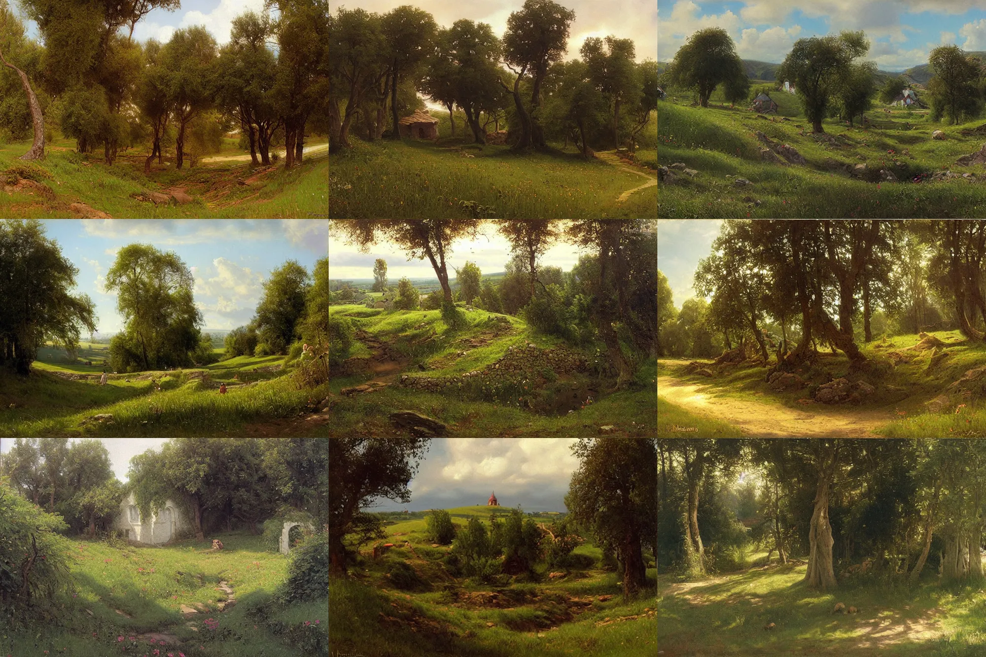 Prompt: the shire painted by ivan kramskoi