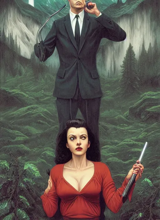 Prompt: twin peaks poster art, the physical embodiment of the concept of rot, old retro pulp, by michael whelan, rossetti bouguereau, artgerm, nostalgic, old fashioned