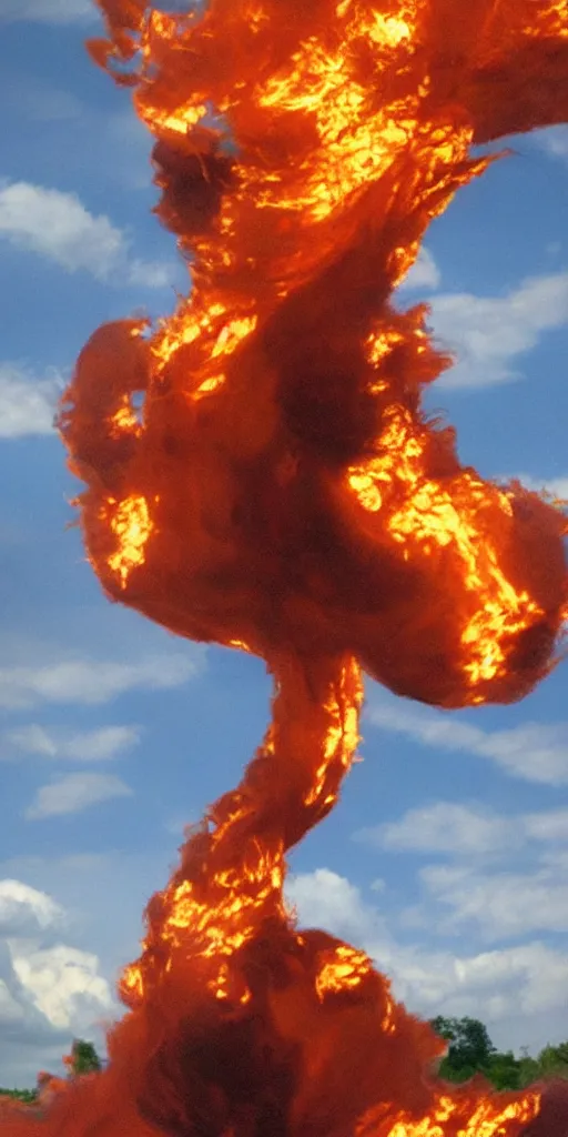 Image similar to fire tornado, photorealistic, highly detailed