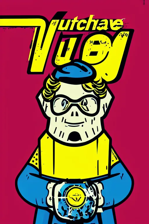 Image similar to fallout 7 6 retro futurist illustration art by butcher billy, sticker, colorful, illustration, highly detailed, simple, smooth and clean vector curves, no jagged lines, vector art, smooth andy warhol style