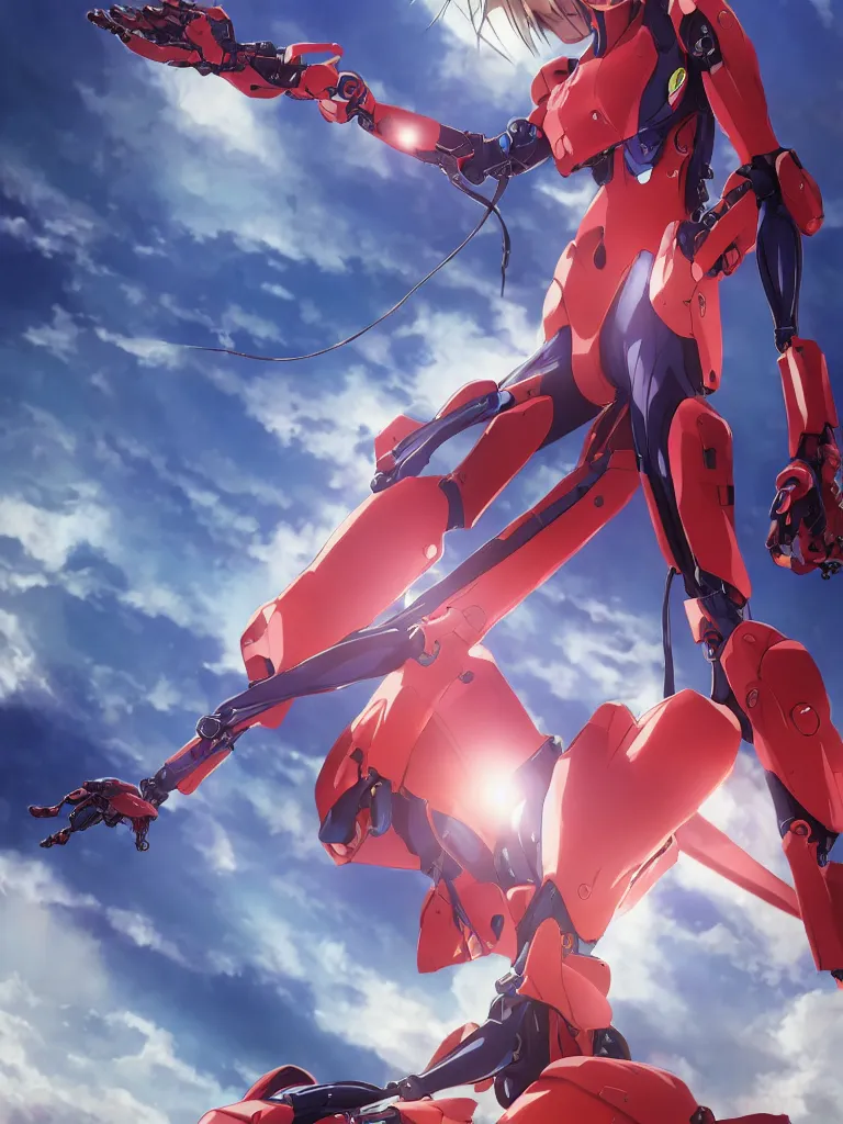 Prompt: a Photorealistic hyperdetailed hyper realistic Epic Sci-Fi rendering of a female anime style EVANGELION Genesis,Asuka Langley Sohryu,Neon Genesis mech robot pilot by katsuhiro Otomo,WLOP,Artgerm,Hyperrealism,Beautiful dramatic moody lighting,Cinematographic Atmosphere,Octane Render,8K