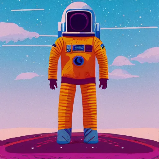 Prompt: Astronaut in the style of Simon Stålenhag