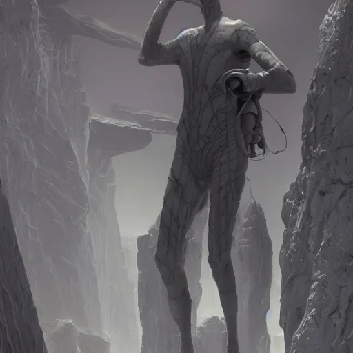 Prompt: a desaturated wayne barlowe style 1 9 7 0 s sci - fi pilot, digital painting, smooth, sharp focus, vibrant volumetric natural light in style of josan gonzalez and mike winkelmann and andgreg rutkowski and alphonse muchaand and caspar david friedrich and stephen hickman and james gurney and hiromasa ogura.