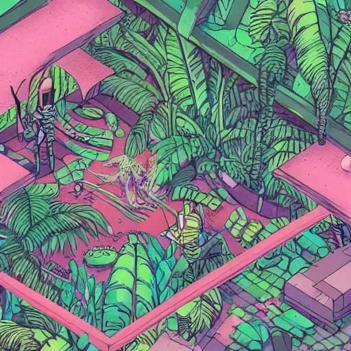 Prompt: possum lost in the jungle at night, cyberpunk, isometric, highly detailed, hyperrealistic 8k , digital art