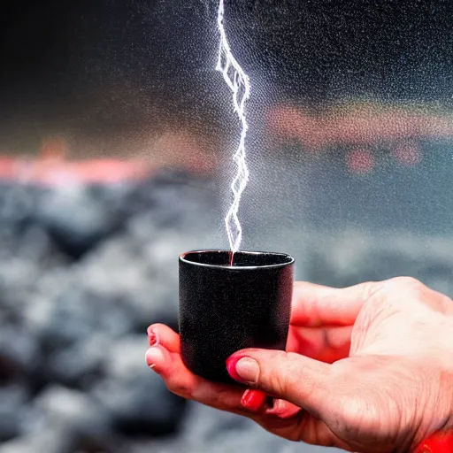 You holding lava in cup, POV, hyperrealistic, | Stable Diffusion | OpenArt