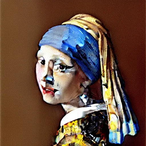 Image similar to Doge in a pearl earring, by Johannes Vermeer, 8k