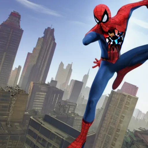 Prompt: spiderman gta v loading screen