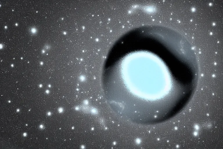 Image similar to black hole near the event horizon, digital art