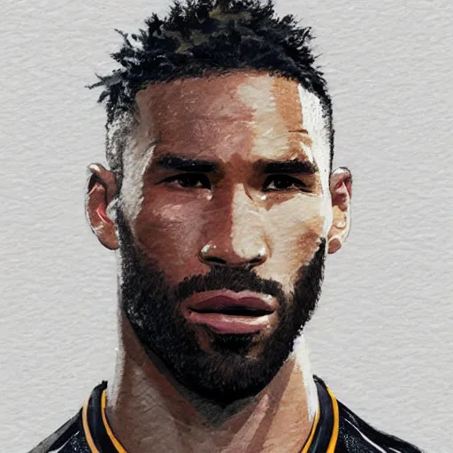 Image similar to a film still portrait of footballer terrence boyd, finely detailed features, closeup at the face, perfect art, trending on pixiv fanbox, painted by greg rutkowski makoto shinkai takashi takeuchi studio ghibli akihiko yoshida