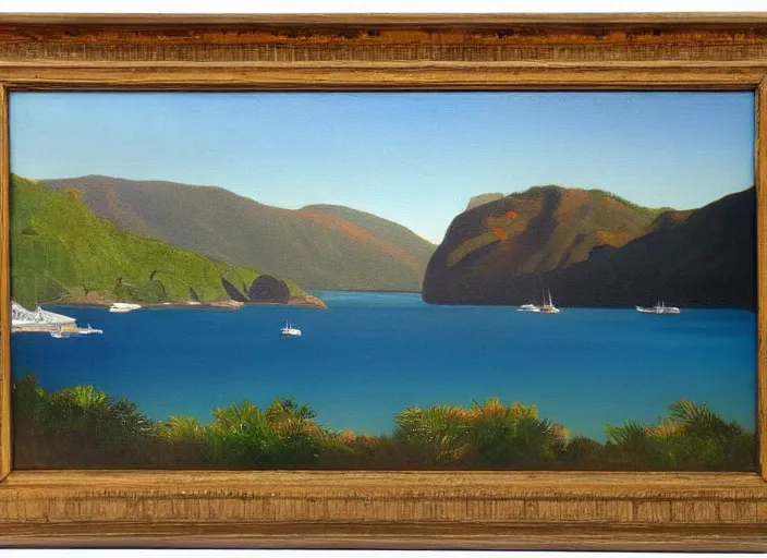 Image similar to catalina national park in the style of hudson river school of art, oil on canvas